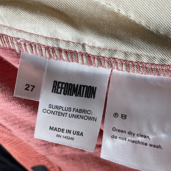 Reformation Dillon Corduroy Flare Pants Pink 27 - Picture 4 of 11